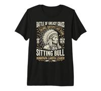 Batalla de Grasy Grass Toro Sentado Camiseta Premium