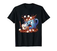 Batalla de Taza de Chocolate Caliente Marshmallow Warrior Camiseta