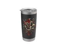Batalla épica entre dos caballeros - Edad Media Vaso térmico de acero inoxidable de doble pared