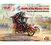 Batalla Of Marga (1914 ), Taxi Coche Con French Infantry 1 :3 5 Plástico Modelo