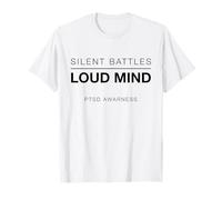 Batallas silenciosas Mente ruidosa Conciencia sobre el TEPT Salud Mental Camiseta