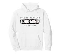 Batallas silenciosas Mente ruidosa TEPT Glitch Diseño Salud Mental Sudadera con Capucha