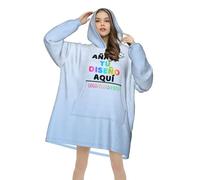 Batamanta Hombre Personalizada con Foto, Sudadera Manta Personalizado con Imagen Texto Nombre, Bata Manta Mujer Invierno Regalo Personalizado Navidad Cumpleaños Halloween para Adultos, Adolescentes