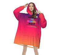 Batamanta Hombre Personalizada con Foto, Sudadera Manta Personalizado con Imagen Texto Nombre, Bata Manta Mujer Invierno Regalo Personalizado Navidad Cumpleaños Halloween para Adultos, Adolescentes