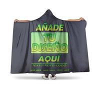 Batamanta Personalizada Sudadera Manta Mujer y Hombre Manta Grande Hoodie Sudaderas con Texto y Foto Batas de casa Invierno Tallas Grandes Regalos Personalizados