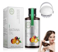 Batana Aceite para el Cabello Prensado en Frío 100 ml, Crecimiento del Cabello Acelerador Natural, Batana Oil Orgánico con Cuero Cabelludo Cepillo de Masaje para Hidratar y Reparar Cabello Seco y