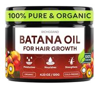 Batana Oil for Hair Growth - 100% Raw & Organic Dr Sebi Batana Oil - Cold-Pressed & Pure Unrefined Batana Hair Mask for Women & Men - Enhances Hair Thickness, Prevents Loss, Repairs Split Ends