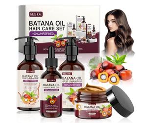 Batana Oil for Hair Growth 4 Piezas, Batana Shampoo, Aceite de BatanA para el Cabello, Crema para el Cabello BaTana, Mascarilla para el CabelO BaTana, para el Crecimiento del CabelLo