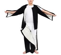 Batas De Invierno Hombre, Ropa De Hospital Gruesa For Pacientes Encamados Con Cremalleras, Adecuada For Cuidados Postoperatorios, Fracturas, Parálisis Y Otros Cuidados En Cama(Black,L)