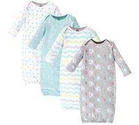 Batas unisex de algod n para beb Luvable Friends, dise o de elefante b sico, talla 0-6 meses (EE. UU.)