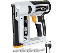 BATAVIA Grapadora inalámbrica, grapadora eléctrica T50 de 4 V para | Fuerte potencia de conducción, fácil disparo inalámbrico para tapicería, reparación de muebles, manualidades, decoración