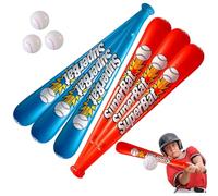 Bate de béisbol Inflable, Juego de 9 Piezas de Bate y Pelota inflables a Prueba de Fugas, béisbol Reutilizable para Playa, Piscina, Juegos al Aire Libre y Regalos de Fiesta