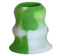 Bate de softbol Grip-N-Rip con agarre c nico: ayuda para golpear y entrenar, duradero, f cil de poner y quitar, verde y blanco