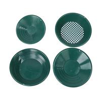 batea para buscar oro + Kit de paneo de oro de 4 juegos, Trampa de gravedad de minería verde Kit de Bandeja de Lavado Dorado Detector de minas
