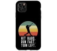 Bateador de béisbol Homerun Hit Hard Run Fast Turn Left Vintage Carcasa para iPhone 11 Pro Max