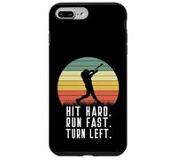 Bateador de béisbol Homerun Hit Hard Run Fast Turn Left Vintage Carcasa para iPhone 7 Plus/8 Plus