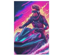 Bateau à moteur Puzzle de madera para adultos, puzles de 1000 piezas, para adolescentes y niños, juegos desafiantes (78 x 53 cm)