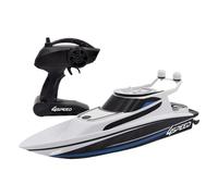 Silverlit Silverlit-4SPEED by Speed Boat-2.4Ghz Barco teledirigido Negro-34 cm, 70009, Blanco y Negro, Color White/Black
