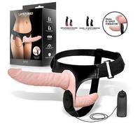 Batek Arnés con Dildo Doble Desmontable, Punto G y Vibración Control Remoto de Harness Collection Latetobed