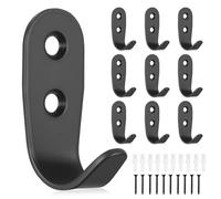 BATENGKEJI 10 Pcs Ganchos Percheros de Pared, Colgadores Perchas Gancho Pared, Ganchos para Colgar Ropa, Llaves, Sombreros, Toallas, Bolsos, Albornoces, Dormitorios, Cocinas y Baños (Tamaño Pequeño)