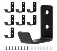 BATENGKEJI 8 Pcs Gancho Pared, Colgadores Ganchos Pared NegrosGanchos Percheros Pareds, Ganchos para Colgar Ropa Sombreros Bolsos Tazas Llaves en Dormitorios Baños Cocinas Salones Pasillos (Pequeños)