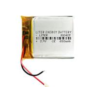 Batería 102428 LiPo 3.7V 650mAh 2.405Wh 1S 5C Liter Energy Battery para Electrónica Recargable teléfono portátil vídeo smartwatch Reloj GPS - No Apta para Radio Control 30x24x10mm (650mAh|102428)