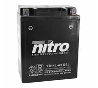 Batería 12v 14 ah nb14l-a2 nitro sla sin mantenimiento lista para usar (lg134xl