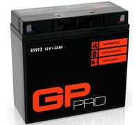 Batería 12V 22Ah GEL GP-PRO 51913 GT19BL-BS moto simile YT19BL-BS 51814 52015