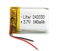 Batería 242030 LiPo 3.7V 140mAh 0.518Wh 1S 5C Liter Energy Battery para Electrónica Recargable teléfono portátil vídeo smartwatch Reloj GPS - No Apta para Radio Control 32x20x4mm (140mAh|242030)