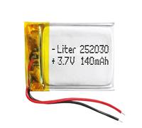 Batería 252030 LiPo 3.7V 140mAh 0.518Wh 1S 5C Liter Energy Battery para Electrónica Recargable teléfono portátil vídeo smartwatch Reloj GPS - No Apta para Radio Control 32x20x3mm (140mAh|252030)