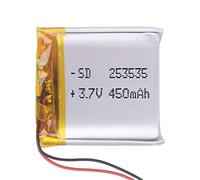 Batería 253535 LiPo 3.7V 450mAh 1.665Wh 1S 5C Liter Energy Battery para Electrónica Recargable teléfono portátil vídeo smartwatch Reloj GPS - No Apta para Radio Control 37x35x3mm (450mAh|253535)