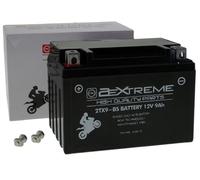 Batería 2EXTREME 12 V 9 Ah 2TX9-BS compatible con Suzuki AN 125 4T AC 95-99 | AGM, sin mantenimiento, precargada, medida 150x87x105 milímetros; tipo YTX9-BS; compatible con Suzuki Burgman UH125 4T LC -06
