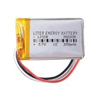 Batería 3 Cables 302035 LiPo 3.7V 180mAh 0.666Wh 1S 5C Liter Energy Battery Recargable con PCM termistor NTC smartwatch Reloj electrónica No Apta para Radio Control 37x20x3mm (3P|180mAh|302035)