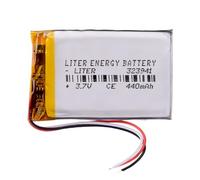 Batería 3 Cables 323941 LiPo 3.7V 440mAh 1.628Wh 1S 5C Liter Energy Battery Recargable con PCM termistor NTC smartwatch Reloj electrónica No Apta para Radio Control 43x39x3.5mm (3P|440mAh|323941)