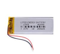 Batería 3 Cables 451848 LiPo 3.7V 250mAh 0.925Wh 1S 5C Liter Energy Battery Recargable con PCM termistor NTC smartwatch Reloj electrónica No Apta para Radio Control 50x18x4.5mm (3P|250mAh|451848)