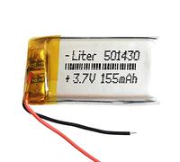 Batería 3 Cables 501430 LiPo 3.7V 155mAh 0.542Wh 1S 5C Liter Energy Battery Recargable con PCM termistor NTC smartwatch Reloj electrónica No Apta para Radio Control 32x14x5mm (3P|155mAh|501430)