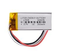 Batería 3 Cables 501535 LiPo 3.7V 250mAh 0.925Wh 1S 5C Liter Energy Battery Recargable con PCM termistor NTC smartwatch Reloj electrónica No Apta para Radio Control 37x15x5mm (3P|250mAh|501535)