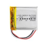 Batería 3 Cables 502020 LiPo 3.7V 180mAh 0.666Wh 1S 5C Liter Energy Battery Recargable con PCM termistor NTC smartwatch Reloj electrónica No Apta para Radio Control 22x20x5mm (3P|180mAh|502020)