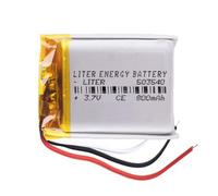 Batería 3 Cables 503540 LiPo 3.7V 800mAh 2.96Wh 1S 5C Liter Energy Battery Recargable con PCM termistor NTC smartwatch Reloj electrónica No Apta para Radio Control 42x35x5mm (3P|800mAh|503540)