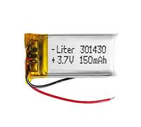 Batería 301430 LiPo 3.7V 150mAh 0.555Wh 1S 5C Liter Energy Battery para Electrónica Recargable teléfono portátil vídeo smartwatch Reloj GPS - No Apta para Radio Control 32x14x4mm (150mAh|301430)