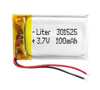 Batería 301525 LiPo 3.7V 100mAh 0.37Wh 1S 5C Liter Energy Battery para Electrónica Recargable teléfono portátil vídeo smartwatch Reloj GPS - No Apta para Radio Control 27x15x3mm (100mAh|301525)