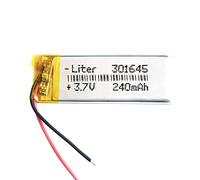 Batería 301645 LiPo 3.7V 240mAh 0.888Wh 1S 5C Liter Energy Battery para Electrónica Recargable teléfono portátil vídeo smartwatch Reloj GPS - No Apta para Radio Control 47x16x3mm (240mAh|301645)