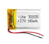 Batería 302030 LiPo 3.7V 140mAh 0.518Wh 1S 5C Liter Energy Battery para Electrónica Recargable teléfono portátil vídeo smartwatch Reloj GPS - No Apta para Radio Control 32x20x4mm (140mAh|302030)