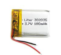 Batería 302035 LiPo 3.7V 180mAh 0.666Wh 1S 5C Liter Energy Battery para Electrónica Recargable teléfono portátil vídeo smartwatch Reloj GPS - No Apta para Radio Control 37x20x3mm (180mAh|302035)