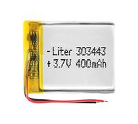 Batería 303443 LiPo 3.7V 400mAh 1.48Wh 1S 5C Liter Energy Battery para Electrónica Recargable teléfono portátil vídeo smartwatch Reloj GPS - No Apta para Radio Control 45x34x3mm (400mAh|303443)