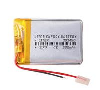Batería 303450 LiPo 3.7V 500mAh 1.85Wh 1S 5C Liter Energy Battery para Electrónica Recargable teléfono portátil vídeo smartwatch Reloj GPS - No Apta para Radio Control 52x34x3mm (500mAh|303450)