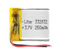 Batería 332832 LiPo 3.7V 250mAh 0.925Wh 1S 5C Liter Energy Battery para Electrónica Recargable teléfono portátil vídeo smartwatch Reloj GPS - No Apta para Radio Control 34x28x4mm (250mAh|332832)
