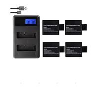 Batería 4 Uds Sj4000 + Batería Sj7000 Sj5000 Sj6000 Sj8000 SJ M10 Cargador USB Dual, Compatible con SJCAM, For Cámara Sj4000 Sj5000
