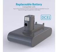 Batería 4000mAh para Dyson Tipo A DC31 DC34 DC35 DC44 Animal 917083-01
