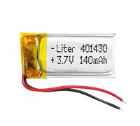 Batería 401430 LiPo 3.7V 140mAh 0.518Wh 1S 5C Liter Energy Battery para Electrónica Recargable teléfono portátil vídeo smartwatch Reloj GPS - No Apta para Radio Control 32x14x4mm (140mAh|401430)